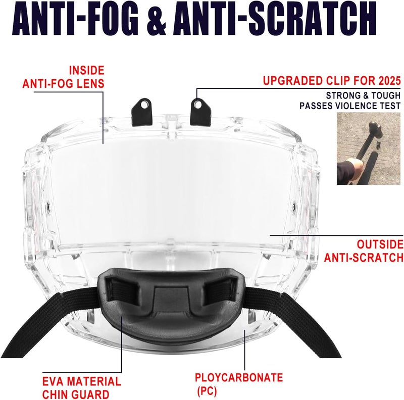 GY Hockey Full Shield Visor Junior Ice Hockey Helmet Full Face Protection Visor Youth Anti-Scratch/Anti-Fog - Image 4